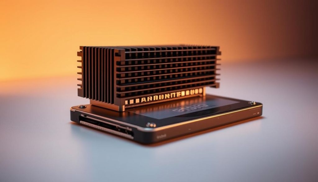 SSD with heatsink installed SSD with heatsink installed